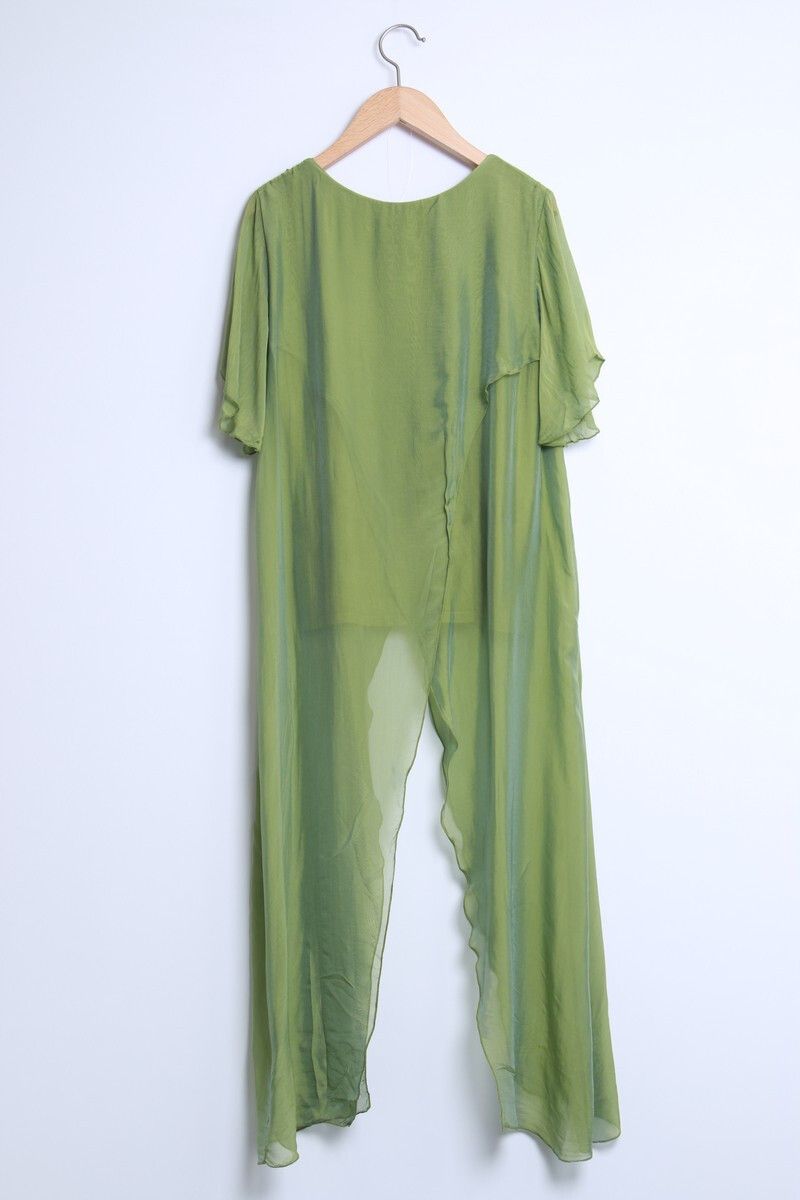 Silk Tunic, Colour: Olive