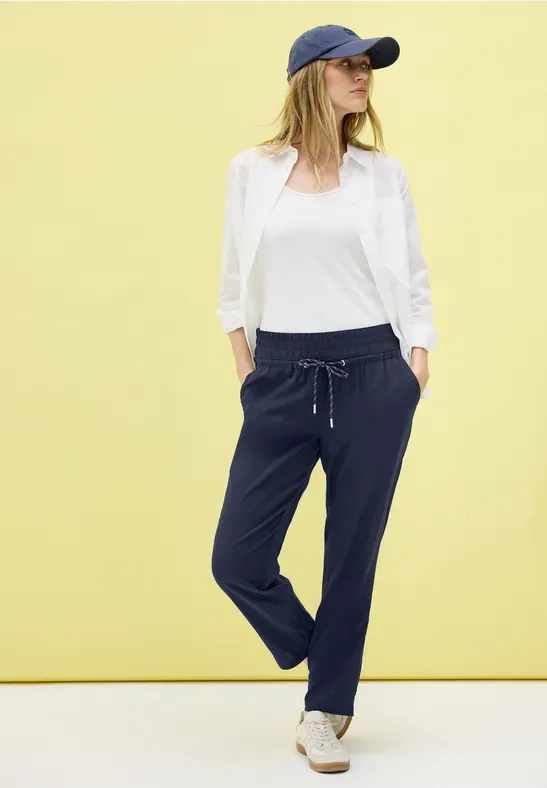 Navy Trousers by Cecil