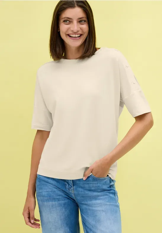 T-Shirt with Button Detail