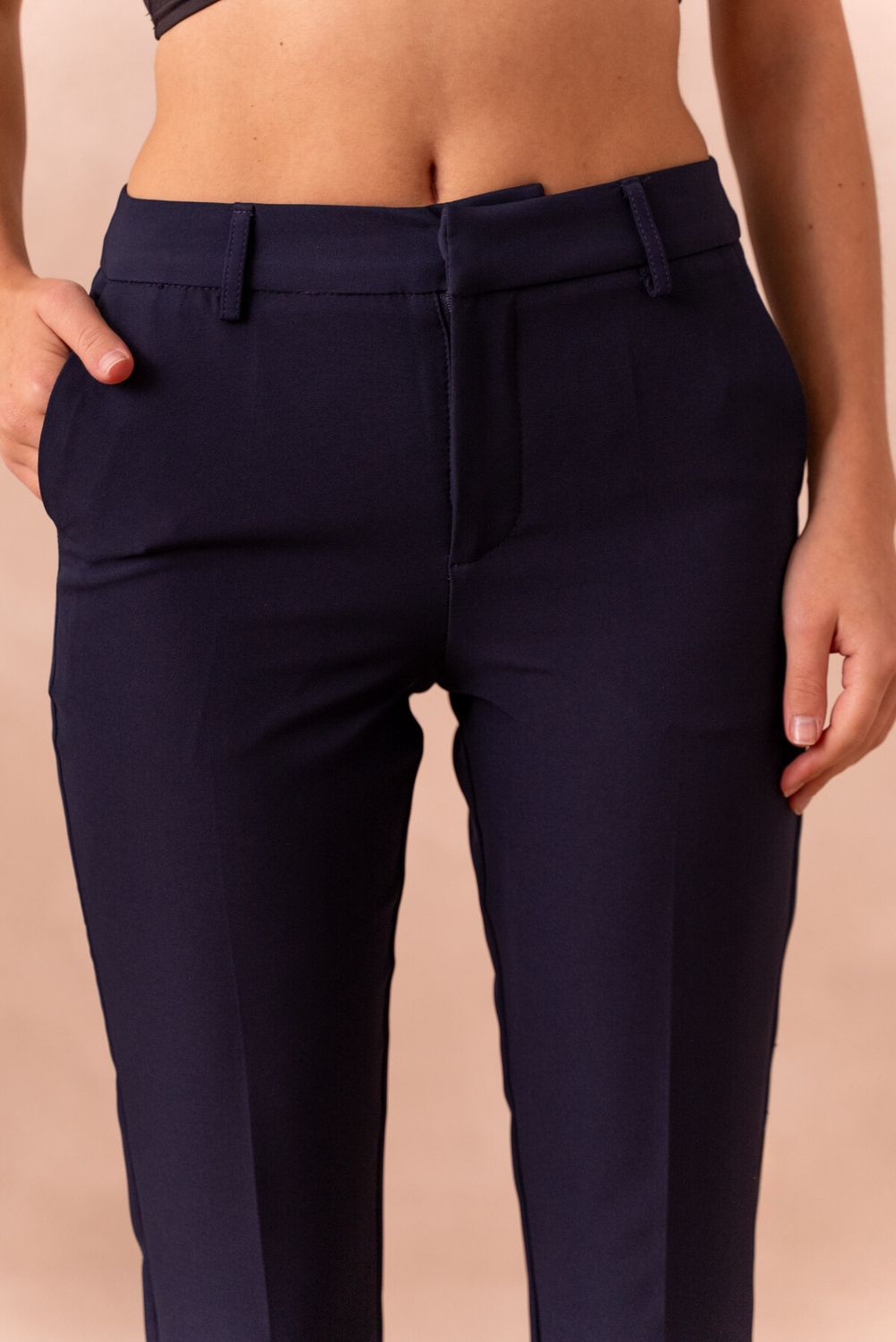 Slim Leg Trousers in Navy, Size: 8