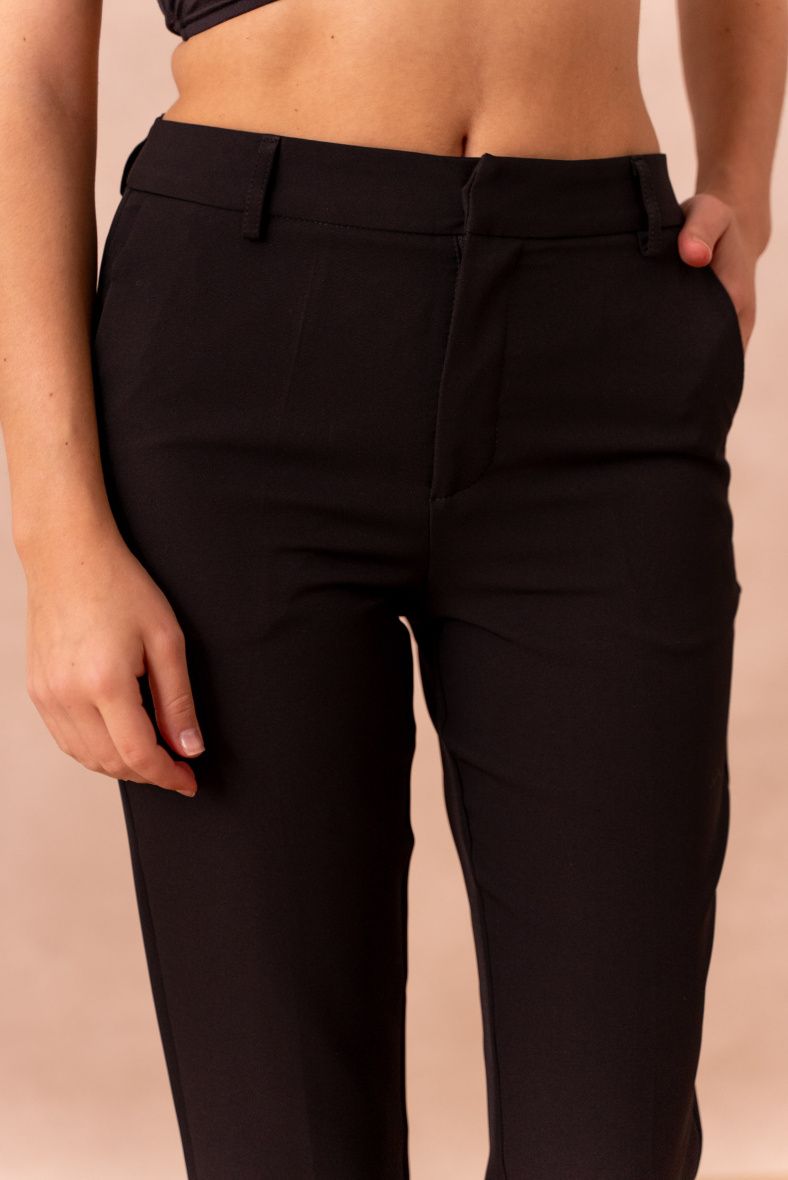 Slim Leg Trousers in Black, Size: 8