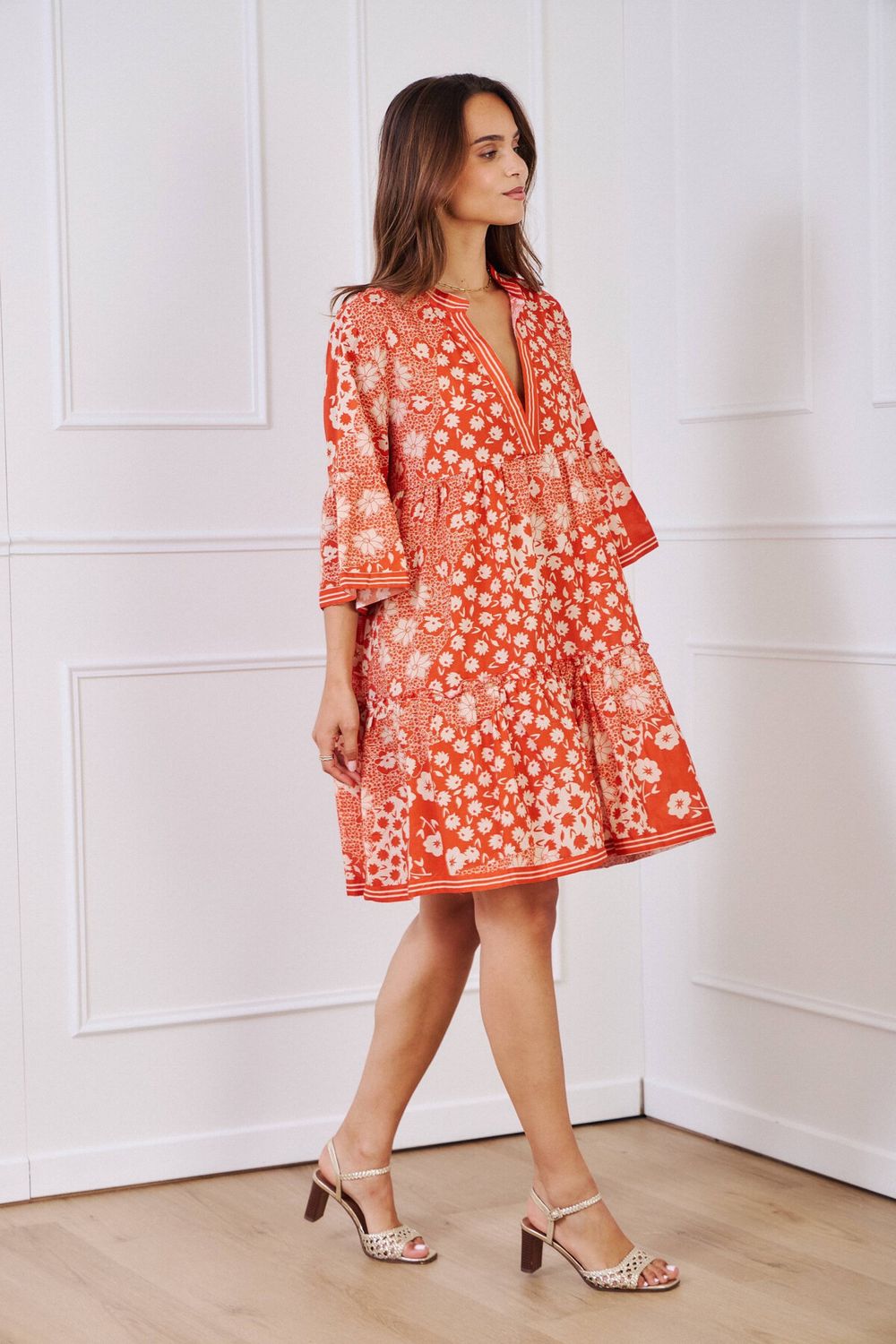 Short Bohemian Cotton Dress