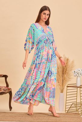 Long Bohemian Dress in Silk