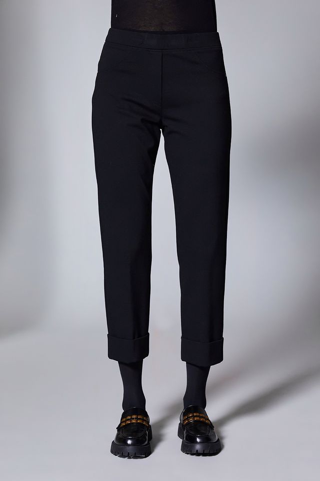 Slim Leg Trousers with Turn Up