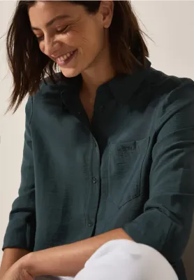 Blouse in Slate Khaki