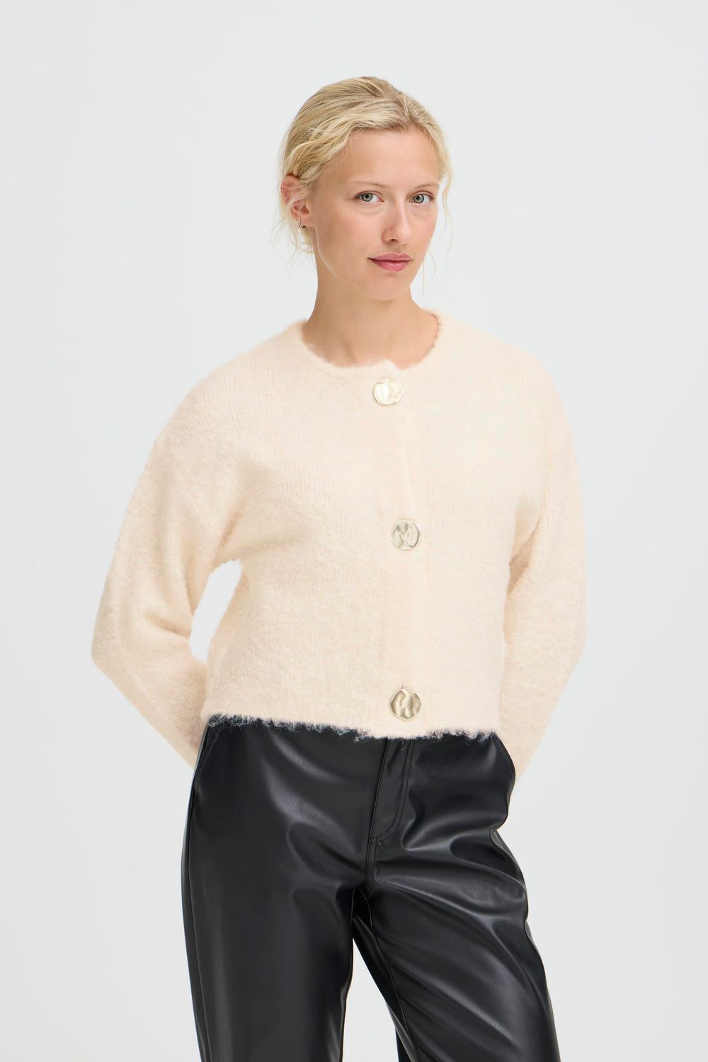 Cream Cardi with Button Detail