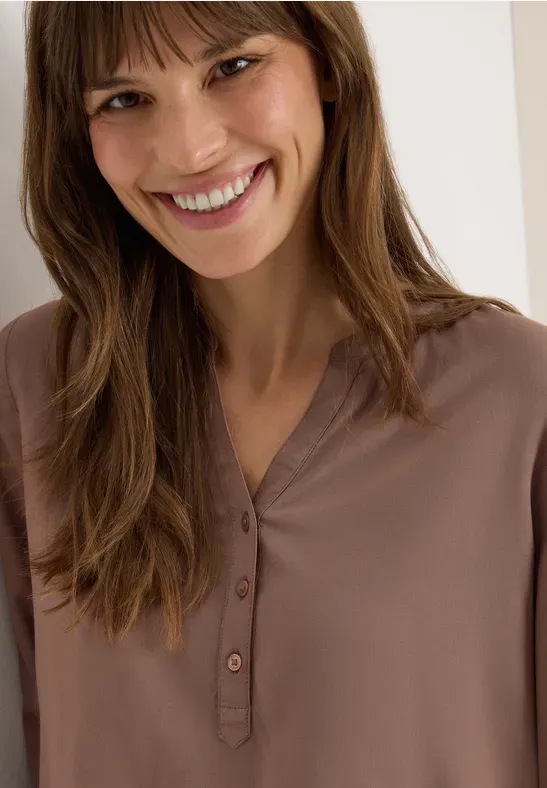 Button Neck Blouse by Cecil