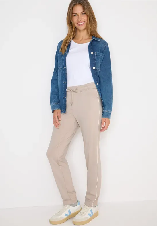 Casual Trousers with Stripe