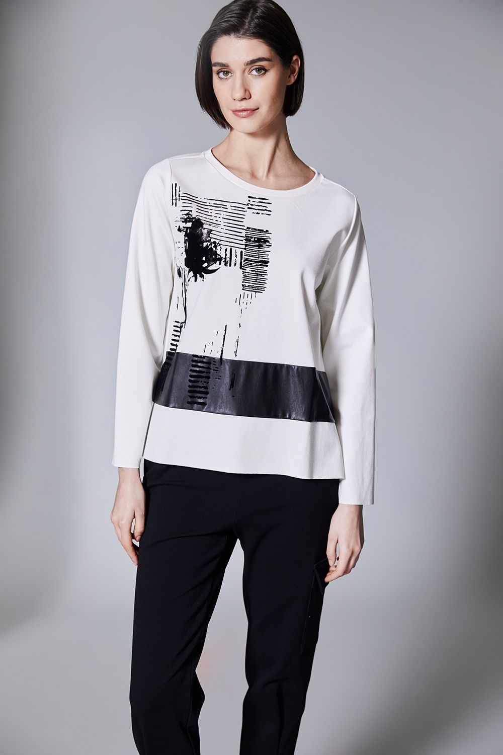 Flock Print Top