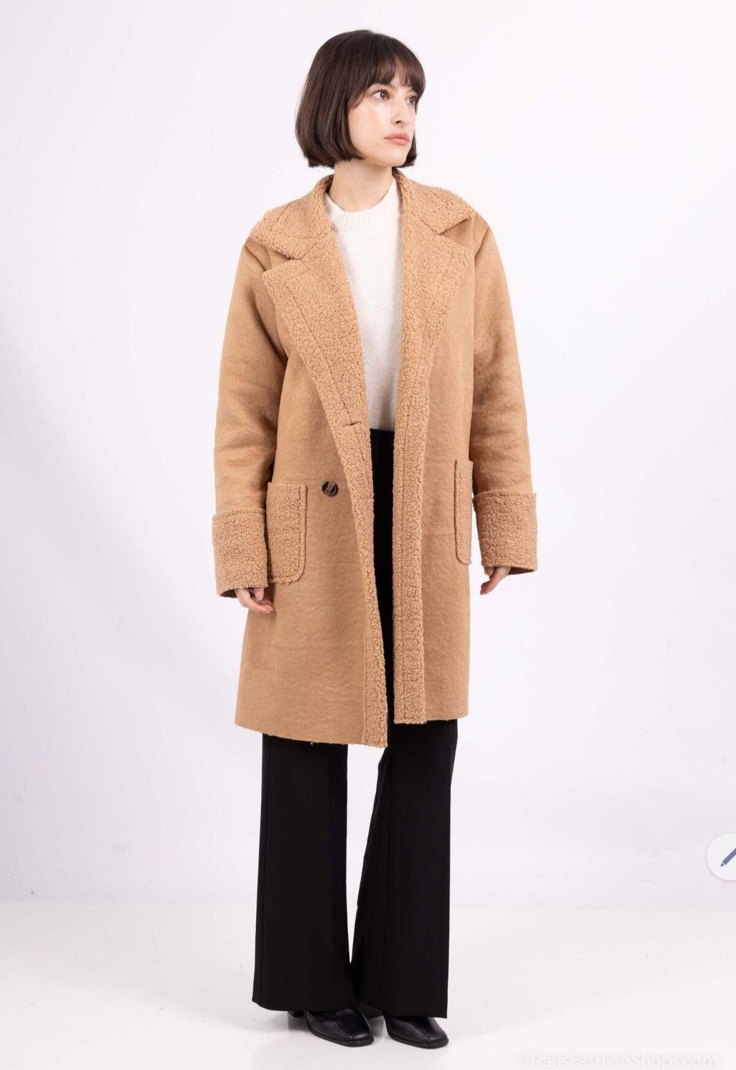Faux Suede Coat