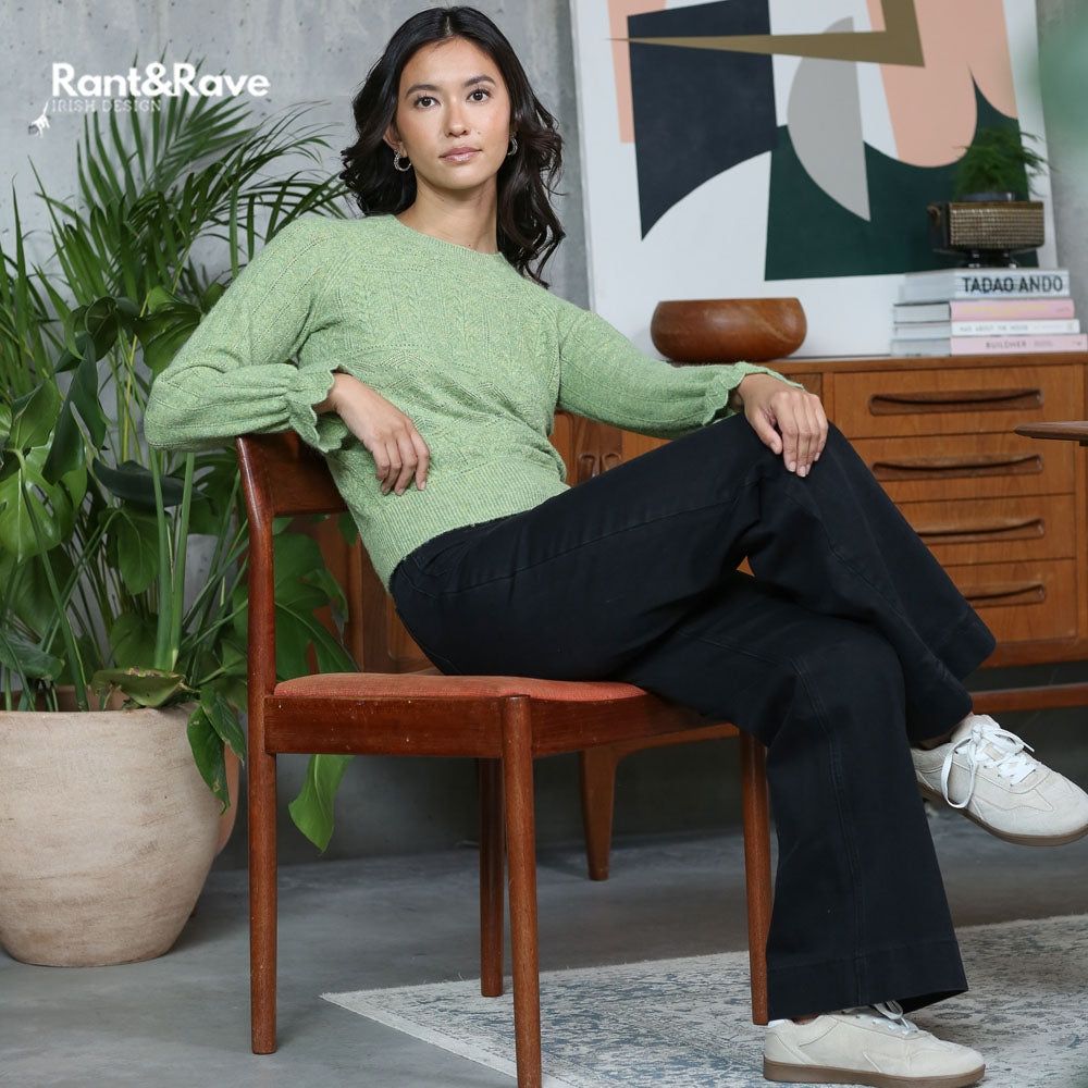 Green Knit with Cuff Detail