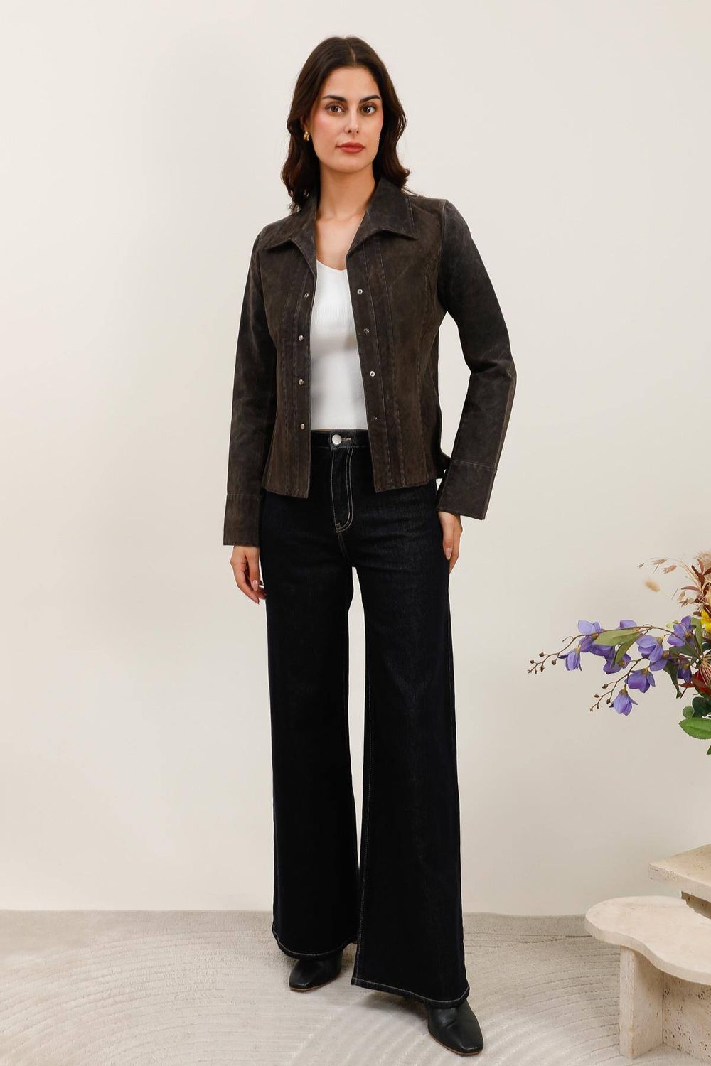 Suede Shirt Jacket