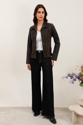 Suede Shirt Jacket