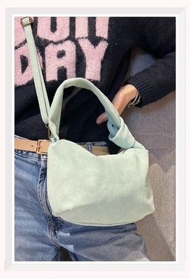 Suede Bag with Knot Strap