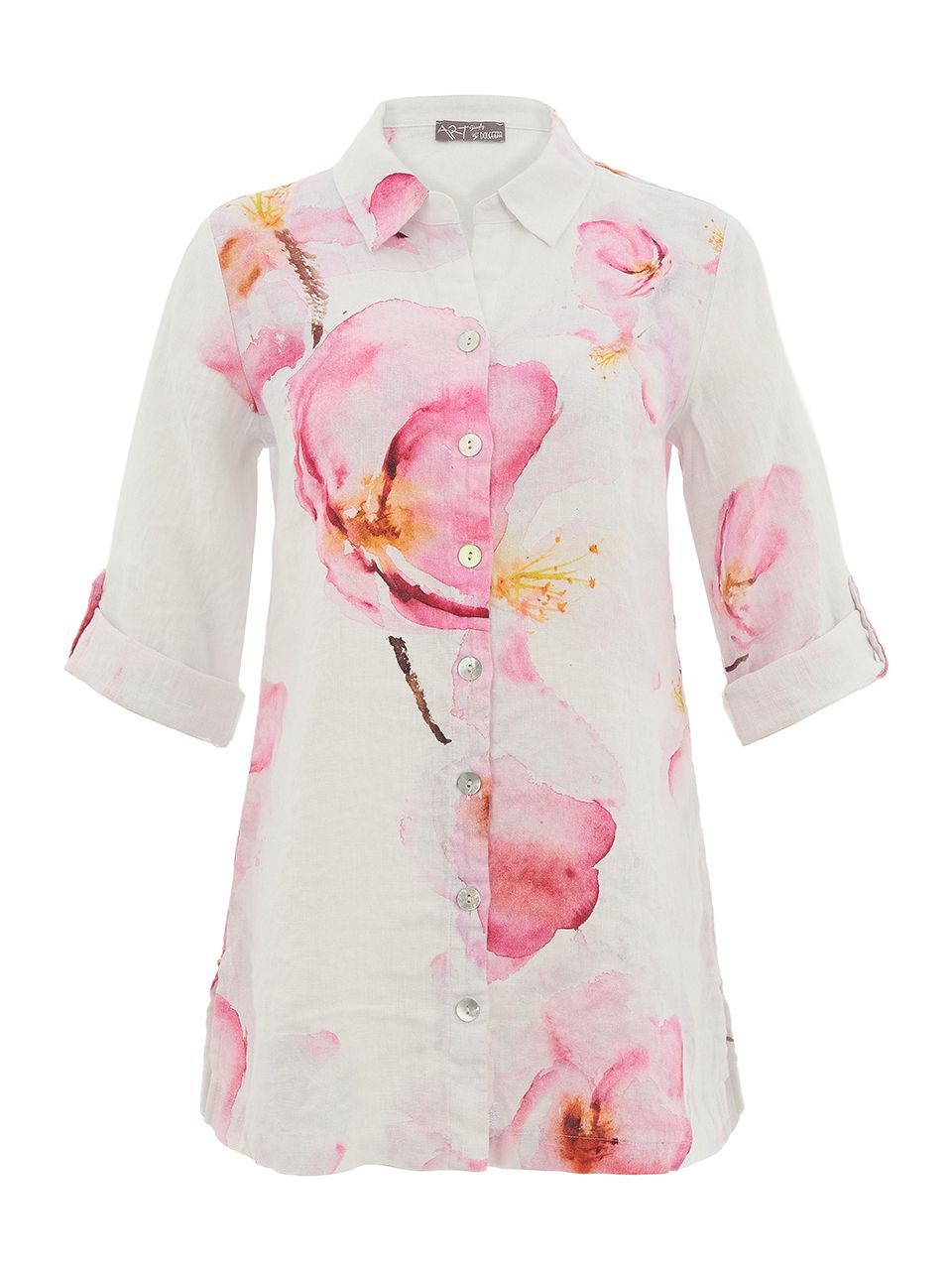 Pink Linen Shirt by Dolcezza