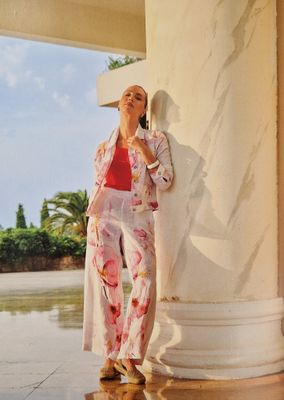 Pink Linen Jacket by Dolcezza