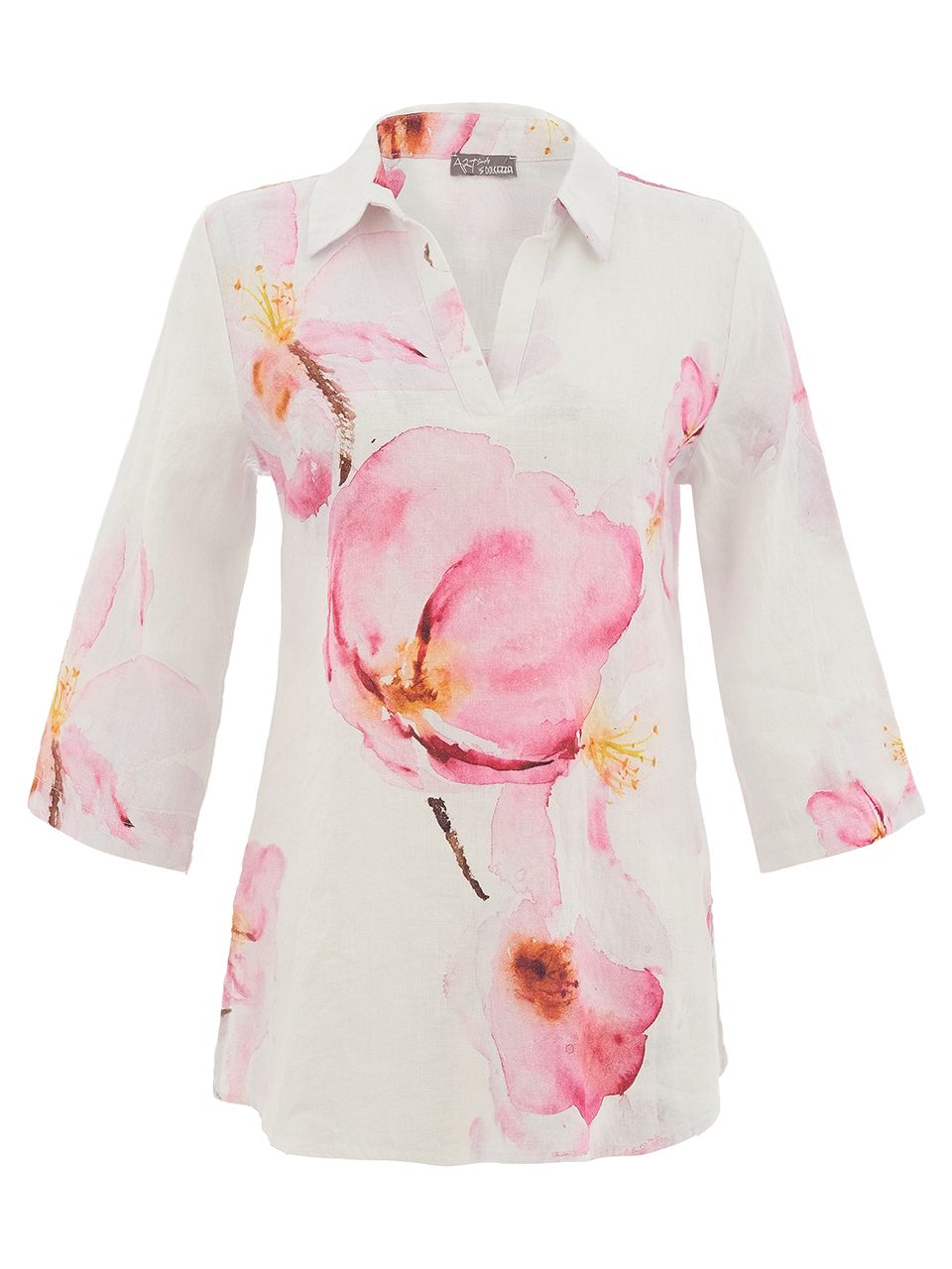 Pink Linen Top by Dolcezza