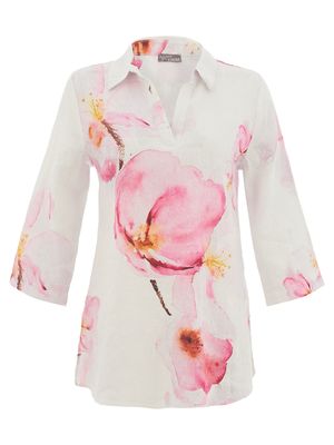 Pink Linen Top by Dolcezza