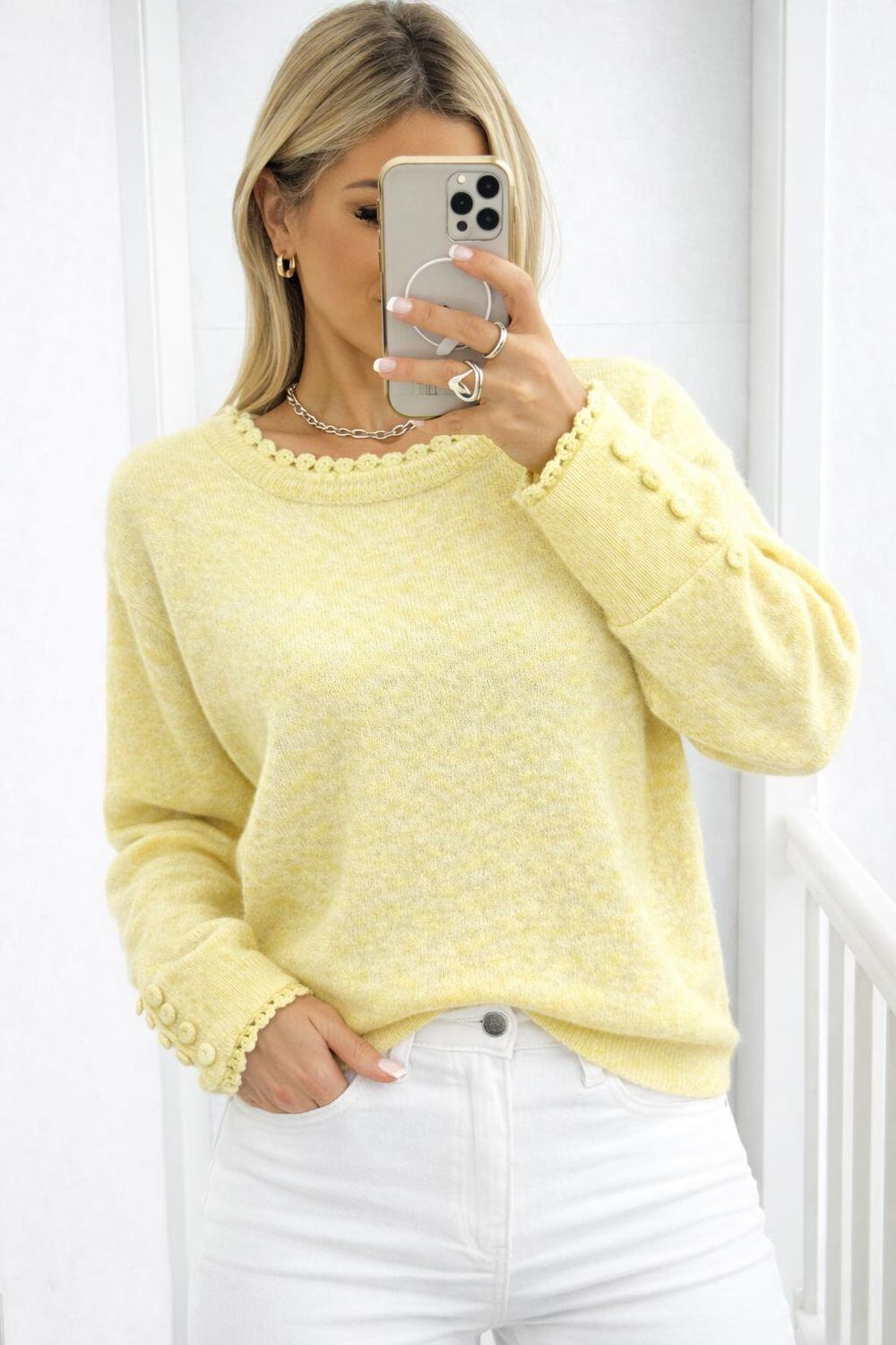 Soft Knit with Button Detail