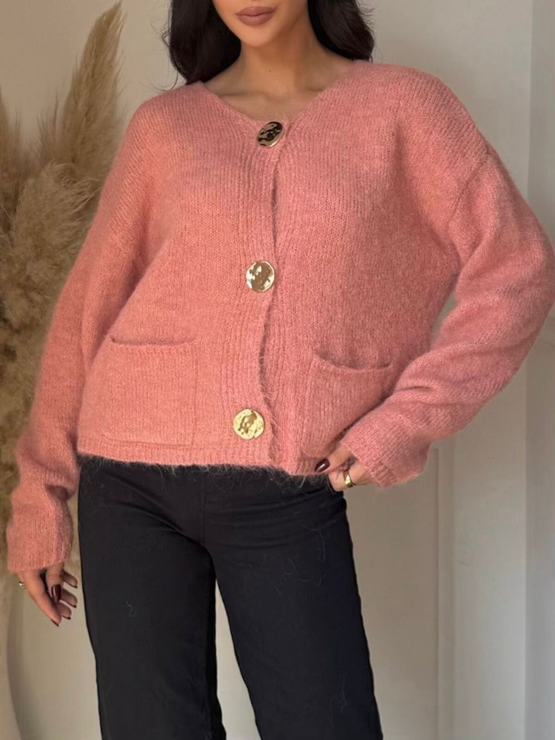 Soft Cardi with Large Buttons