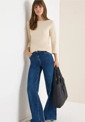 Basic Cotton Top in Pearl Beige