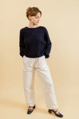 Knit with Twist in Navy