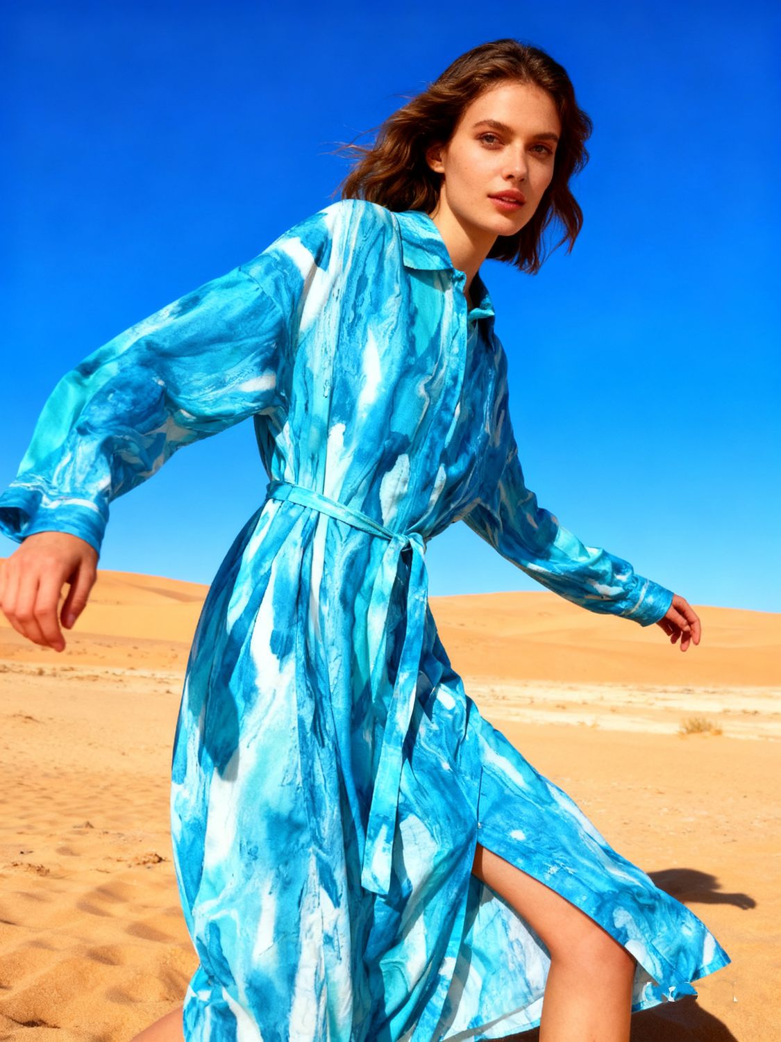 Printed Shirt Dress