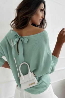 Fine Knit with Bow Detail