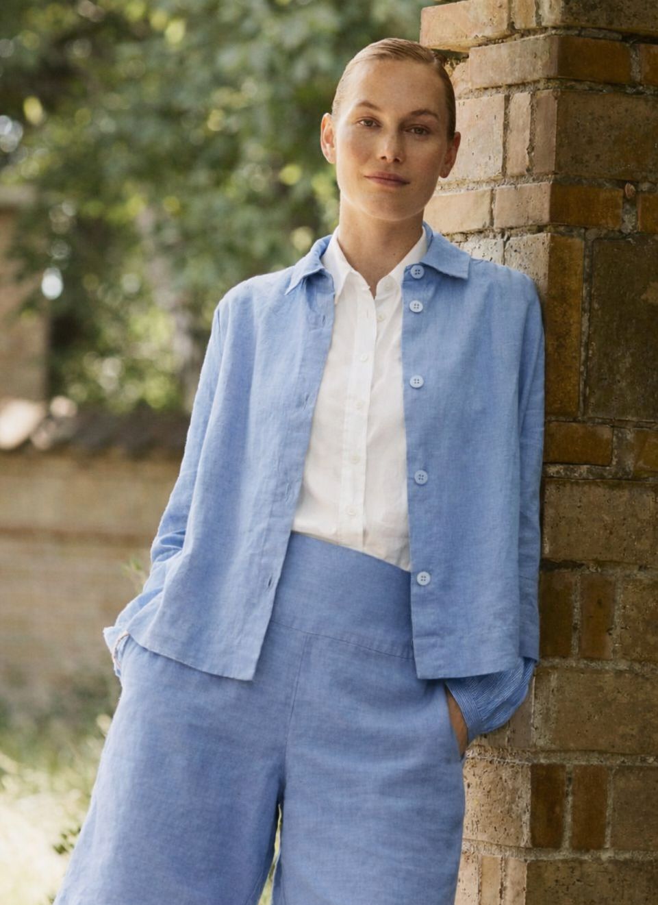 Linen Jacket by Masai in Blue
