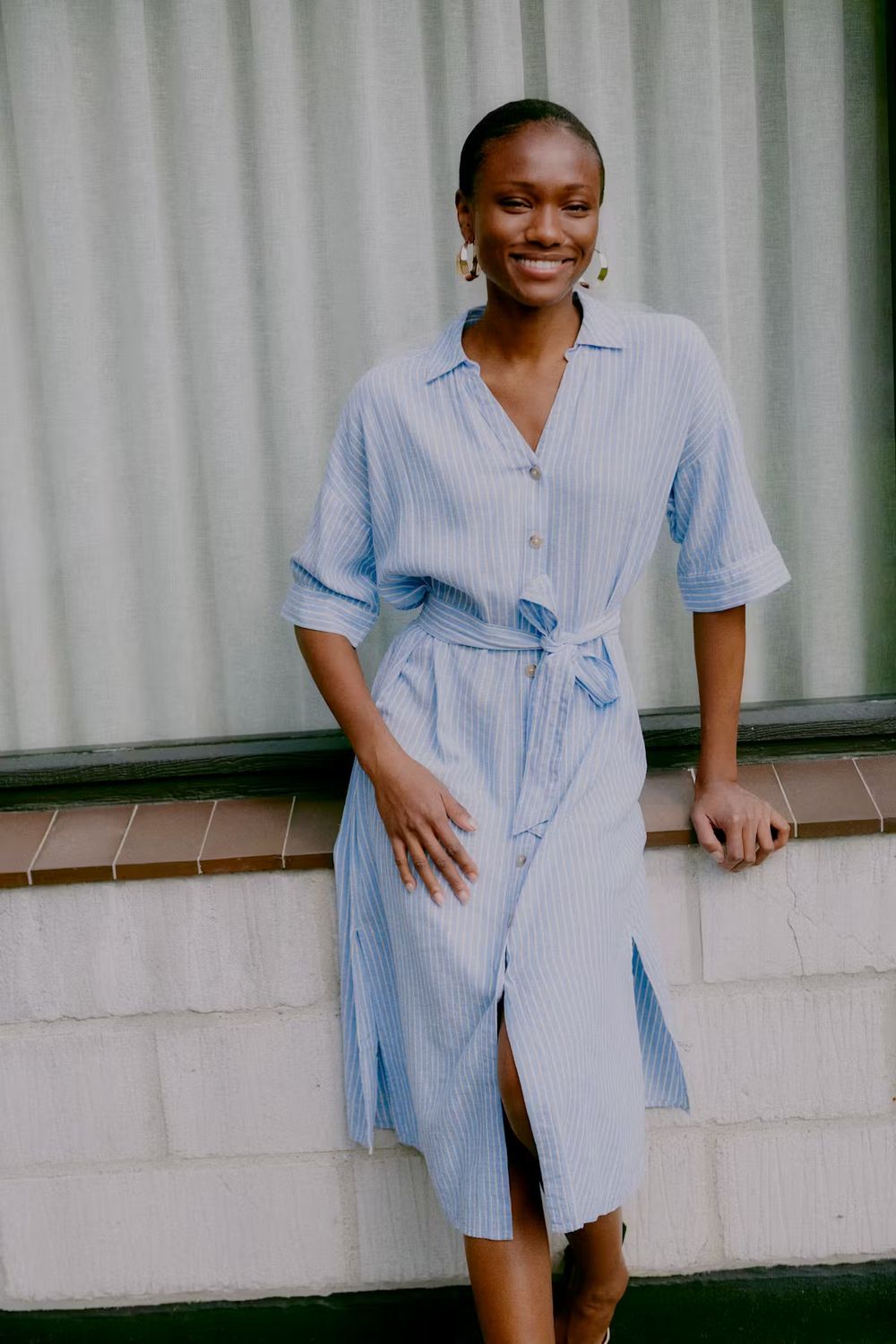 Shirt Dress in Blue