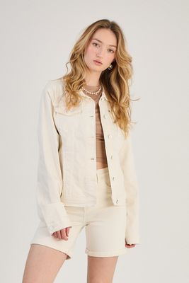 Denim Jacket in Ecru