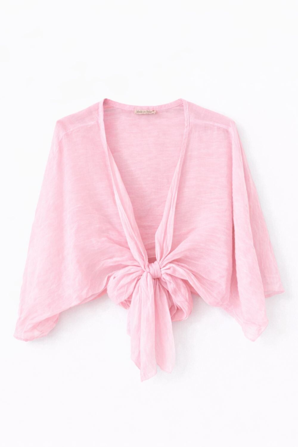 Front Tie Cover-Up, Colour: Pink