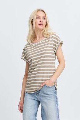 Round Neck Stripe Tee
