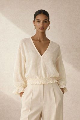 V Front and Back Blouse