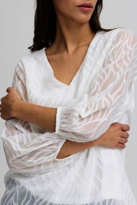 Blouse with Delicate Detail in White