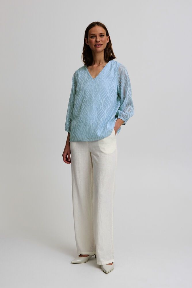 Blouse with Delicate Detail in Blue