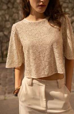 Champagne Sequined Top
