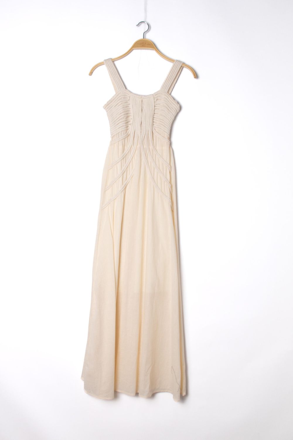 Maxi Dress in Beige, size: SM  8/10