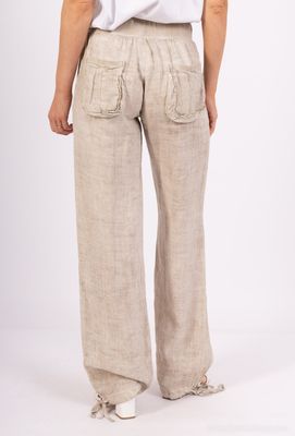 Linen Trousers in Beige