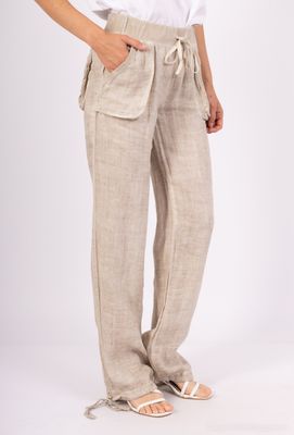 Linen Trousers in Beige