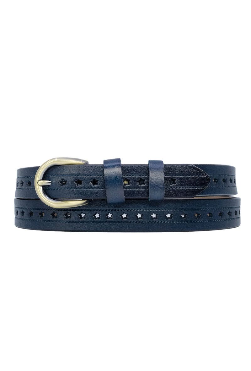 Leather Belt Navy