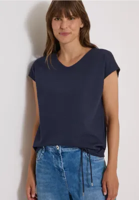 Waffle Tee in Navy
