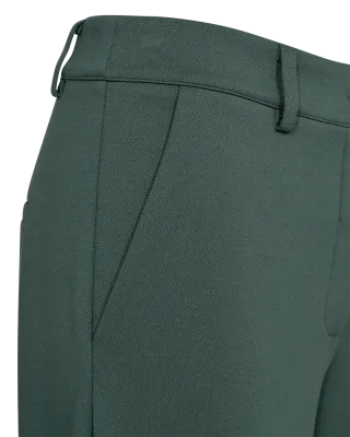 Straight Leg Trousers in Forest Green