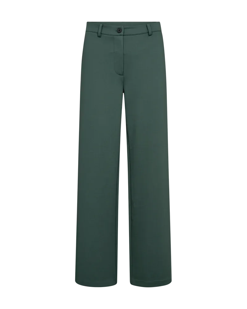 Straight Leg Trousers in Forest Green