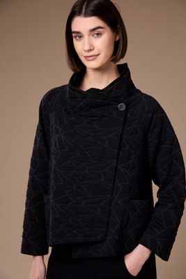 Textured Cross Over Jacket