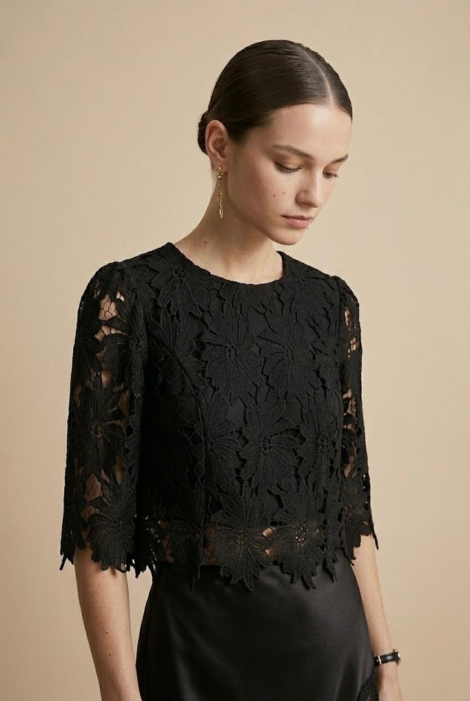 Lace Top Black