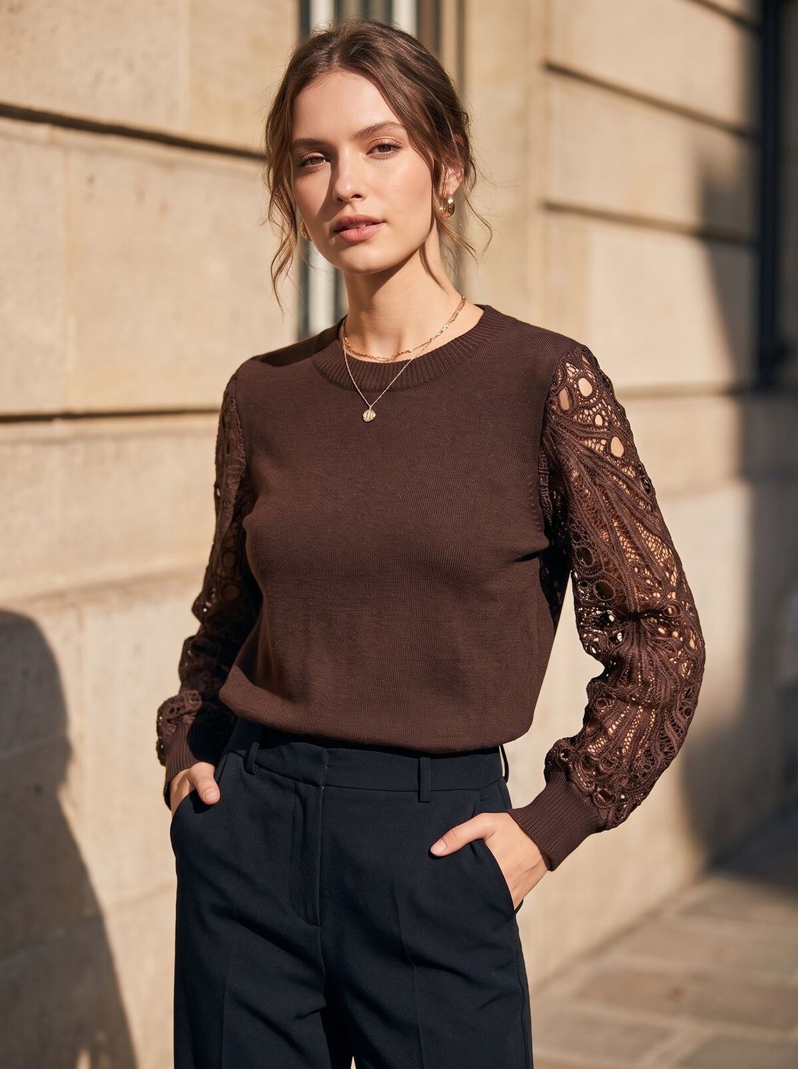 Fine Knit with Sleeve Detail