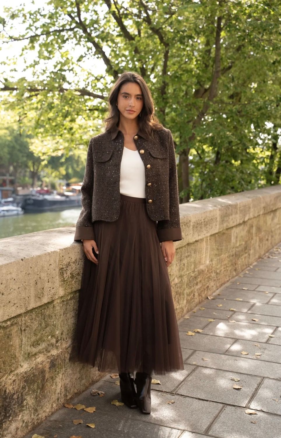 Tulle Skirt in Chocolate