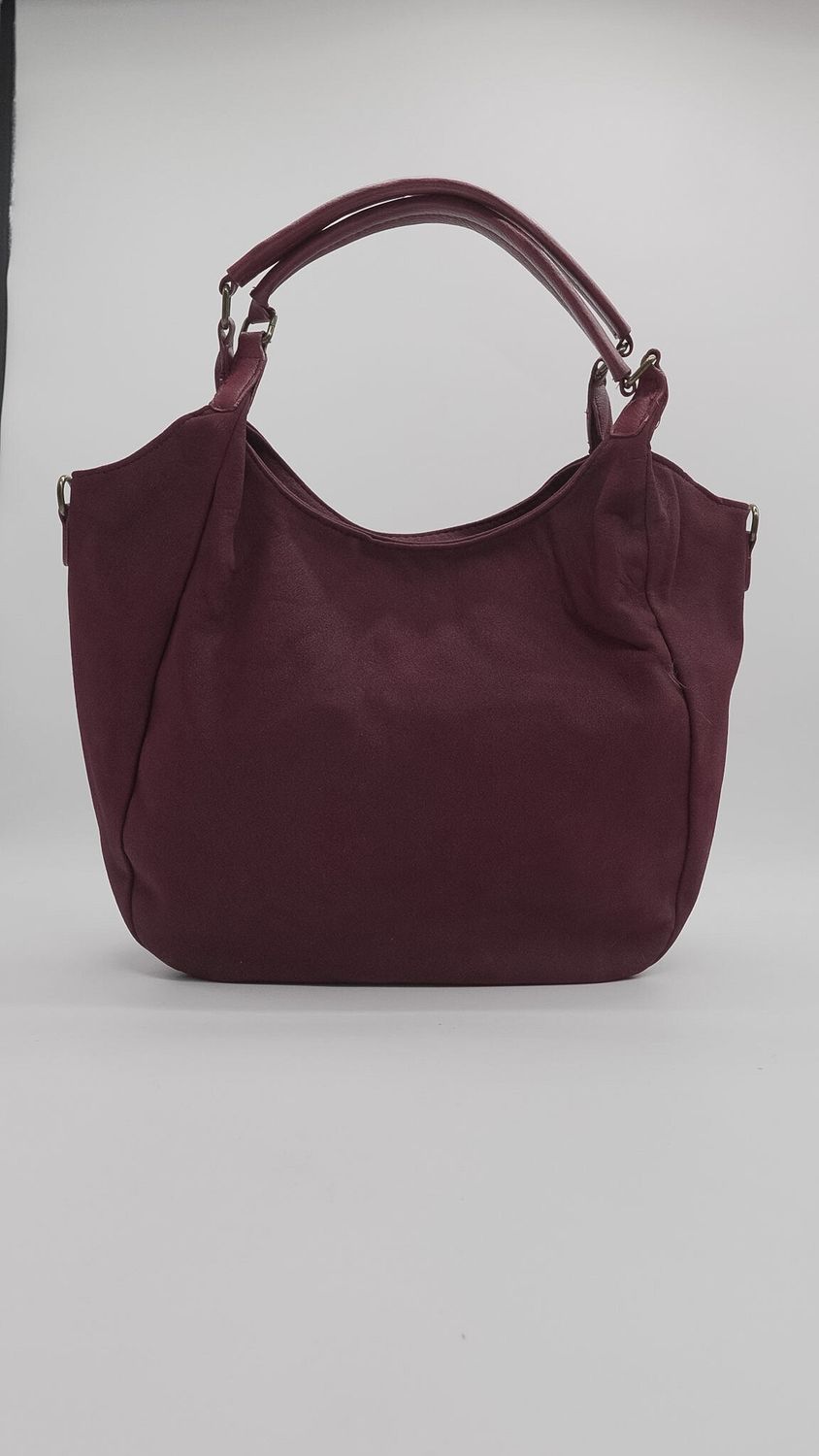 Double Strap Handbag, Colour: Bordeaux