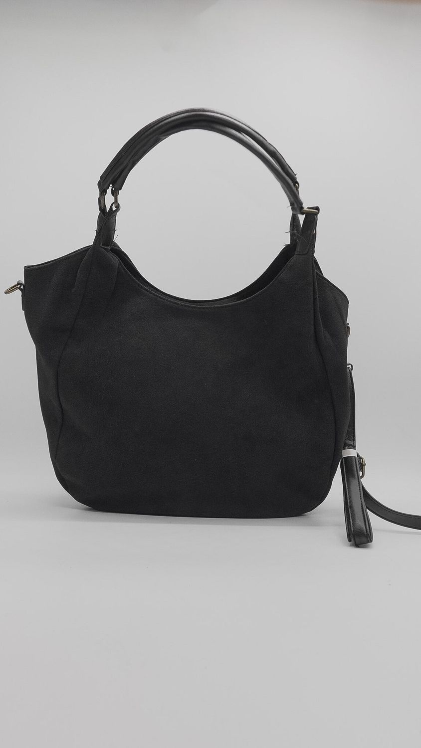 Double Strap Handbag, Colour: Black